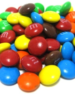 Plain M & M's as an add-on option.